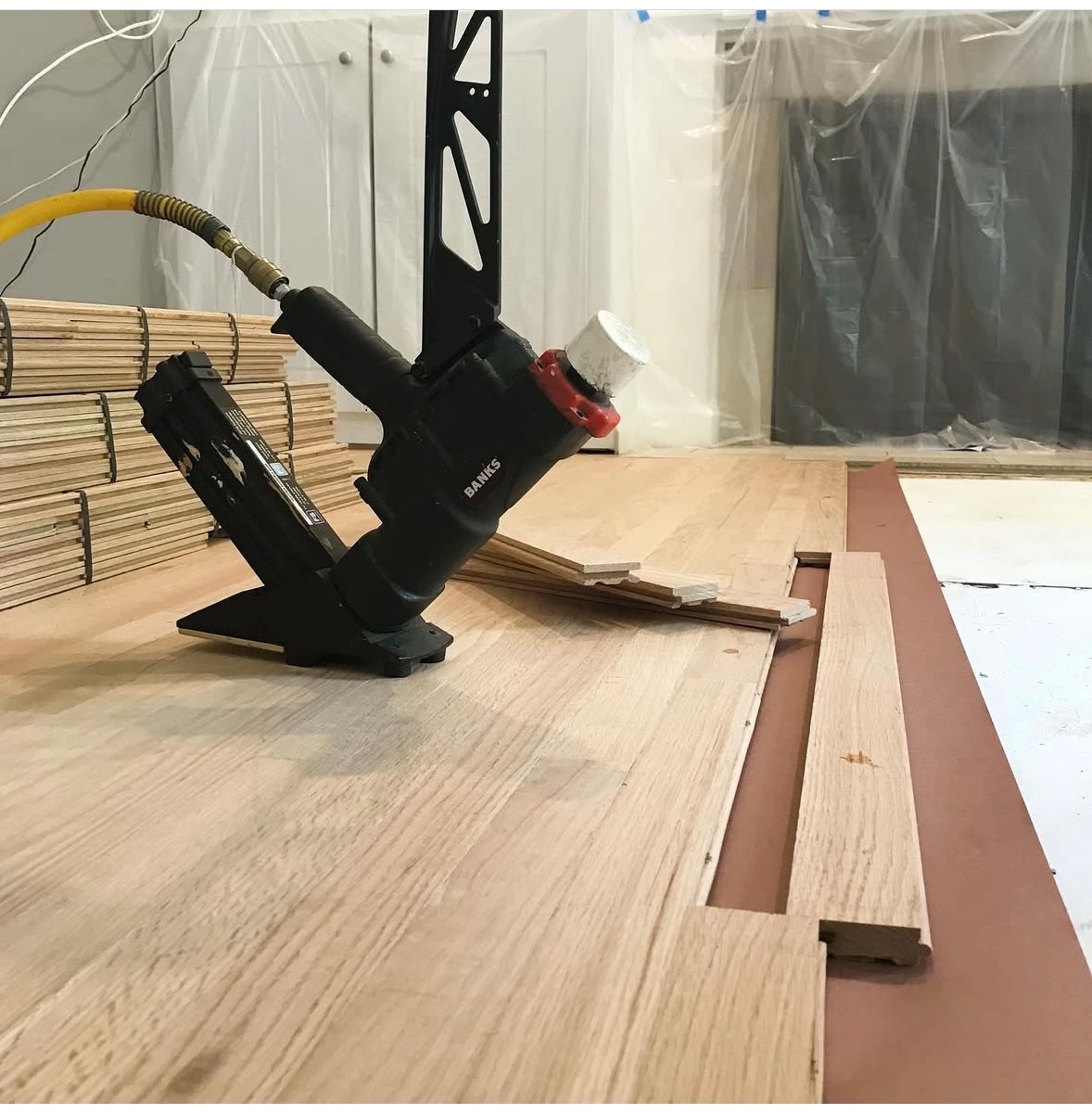 Hardwood floor installation